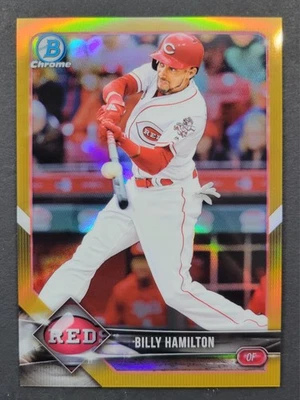 Billy Hamilton 2018 Bowman Chrome золотистая переливающаяся красная карточка Цинциннати No d 9/50 - Изображение 1 из 2