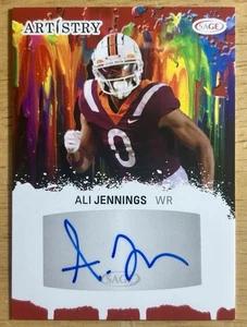 2025 Sage Artistry Red Auto Ali Jennings #ART-AJ Rookie - Picture 1 of 2