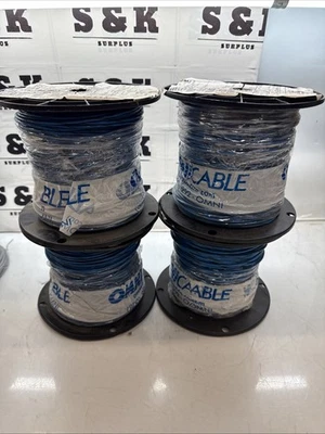 OMNICABLE 16AWG STRM516ST-05 Building Wire TFFN 600V  4 Rolls 2000’ Blue WBK STR - Image 1 of 3