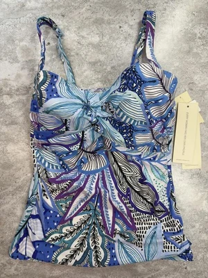 Gottex Profile Tankini Top Womens 36D D Cup Swim Tank Bra Clasp Supportive New - Image 1 of 4