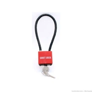 SHOT LOCK 8" Cable Lock Red and Black - Picture 1 of 1