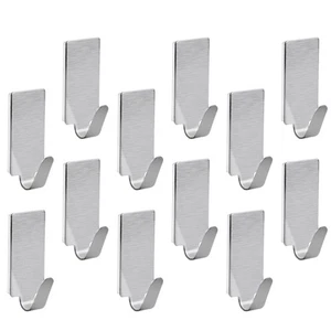 30 Pcs Stainless Steel Adhesive Hook Self-adhesive Small Wall Hooks - Picture 1 of 12