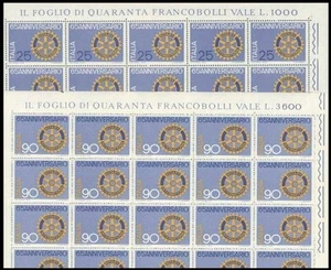 ITALIEN 1970 Rotary Club 2 ganze Blätter postfrisch ** - Bild 1 von 1