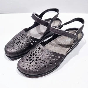 NAOT Arataki Closed Toe Slingback Mary Jane Gray Leather Women's 41 EU 10-10½ US - Picture 1 of 10