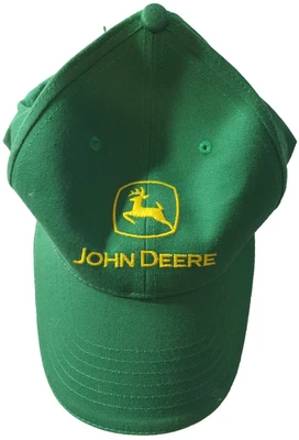 John Deere Hat Vintage Strapback Baseball Cap Green Yellow Logo - Image 1 of 4