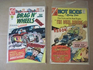 Lot of 2 Comics: 1966 Hot Rods and Racing Cars #80 / Nov 1968 Drag N' Wheels #31 - Picture 1 of 9