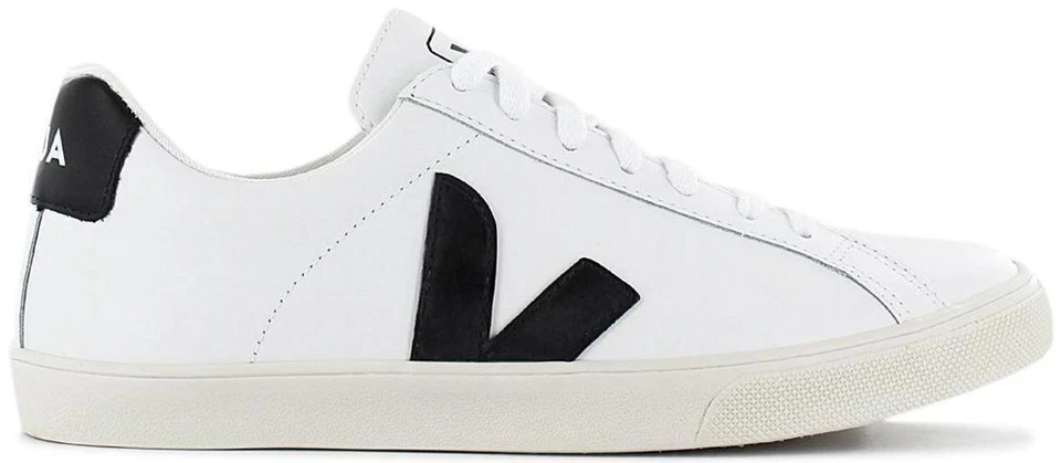 Size 10 - Veja Esplar Leather White Black W