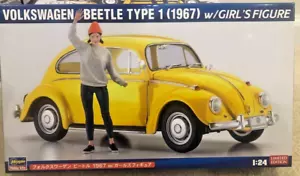 1/24 VW Volkswagen Beetle Type 1 (1967) w/ Girl figure - Hasegawa SP620 - Picture 1 of 3