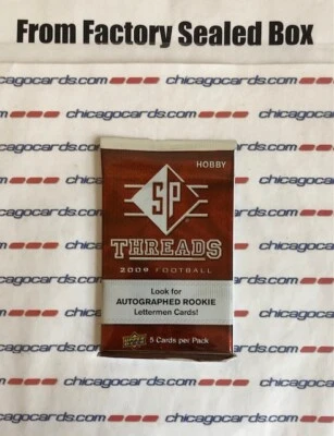 2009 UD SP Threads Football Hobby Pack Look4 Tom Brady Stafford Rookie RC AUTO - Image 1 of 4