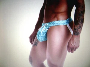 NEW RARE SEXY N2N " AG 22 AQUATIC SWIM JOCK" IN BLUE SIZE XL - Picture 1 of 4