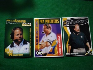 (3 Cards) 1996, 97, 98 - Green Bay Packers Police - Mike Holmgren (Coach)