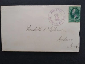 California: Hurleton 1880 Cover, Violet Butte County Cancel, 1st Year, DPO - Picture 1 of 2