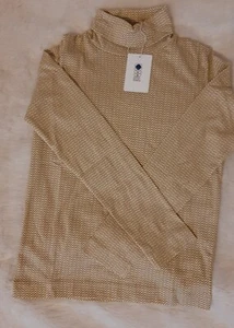 Orla Kiely Jersey Print Polo Neck - Mustard Size L - Picture 1 of 4