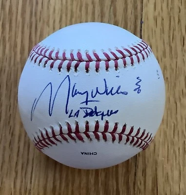 Maury Wills • Béisbol firmado autografiado • Liga Americana Rawlings Foto 1 de 3
