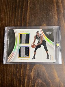 2015-16 Panini Immaculate Tim Duncan Dual Patch 25/25 Game Worn SSP Spurs Rare