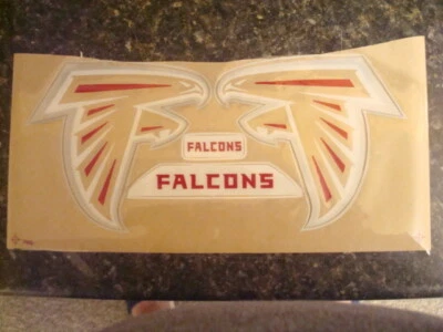 3M ATLANTA FALCONS THROWBACK FULL SIZE FOOTBALL HELMET DECALS W/BUMPERS
