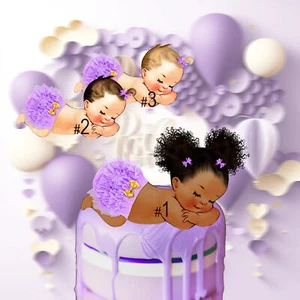 Centros de mesa lavanda que se filtra princesa niña baby shower decoración de cumpleaños - Imagen 1 de 2