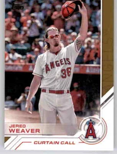 2017 Topps Salute Curtain Call Jered Weaver Insert Set Break Angels #165 - Picture 1 of 2