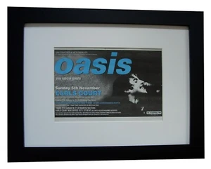 OASIS+LIVE EARLS COURT+FRAMED ORIGINAL MUSIC PRESS ADVERT 1995+FAST GLOBAL SHIP - Imagen 1 de 8