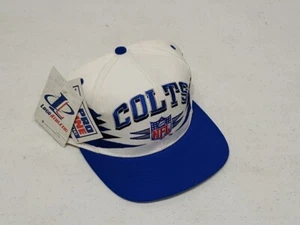 Indianapolis COLTS Logo Athletic Diamond Cut Snapback Hat Pro Line Deadstock NWT - Picture 1 of 13
