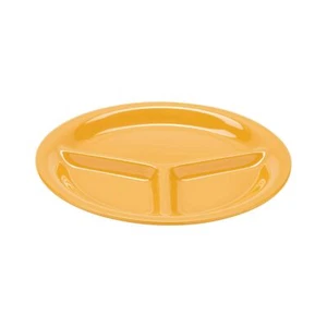 G.E.T. CP-10-TY Heavy-Duty 3-Compartment Divided Plastic Plates, 10.25", Trop... - Picture 1 of 4