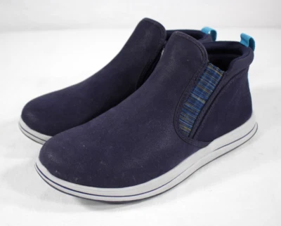 Clarks Cloudsteppers Shoes Women's 7 Breeze Clover Ankle Boots Sneaker Zip Blue - Image 1 of 4