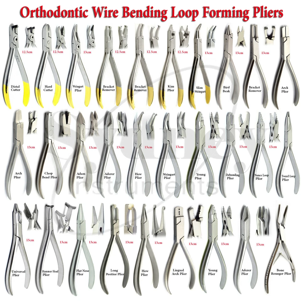 Toda la gama de alicates dentales cortador de alambre arco de flexión bucle formador broche curva Foto 1 de 1