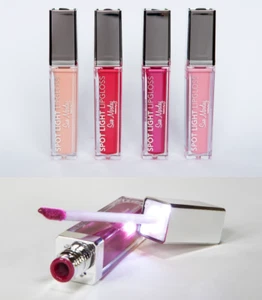 Brillo labial iluminado con antorcha incorporada y espejo bomba rosa suave luchador - Imagen 1 de 9