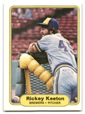 Rickey Keeton 1982 Fleer Baseball #146 Milwaukee Brewers Rookie RC - Image 1 of 2