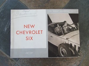 1932 ORIGINAL Chevrolet Sales Brochure New Chevrolet Six Good Condition - Picture 1 of 11