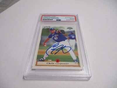 Chris Carpenter Blue Jays MLB Autografiada 1996 Mejor Tarjeta ML #49 Losa PSA Foto 1 de 4