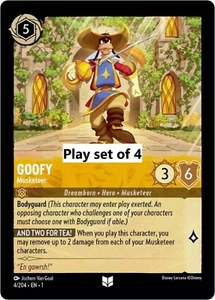 Goofy - Musketeer 4/204 Lorcana The First Chapter ๐Play set of 4๐ - Picture 1 of 1