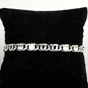 Armband Vintage 70er Jahre Herren mesh Wohnung aus Silber 925 Made in Italy - Bild 1 von 8