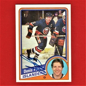 Autogrammkarte Denis Potvin 1984 Topps 100 A4 - Bild 1 von 2