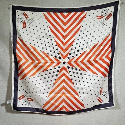 Bufanda Bicentenario Cabeza Cuello 26.5" Estrellas Patrióticas Rayas De Colección 1776 - 1976 Foto 1 de 4