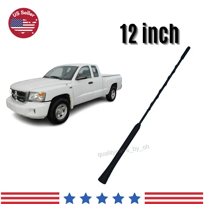 12 Inch Replacement Short Black Am/Fm Radio Antenna For Dodge Dakota 2002-2011 - Image 1 of 4