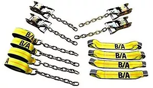 38-218C 8 Punkt Spannsystem beinhaltet Ratschen mit Ketten und 18' Riemen... - Bild 1 von 2