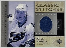 Peter Bondra 2002-03 Upper Deck Classic Portraits Stitches #C-BO *Limited* 32/75