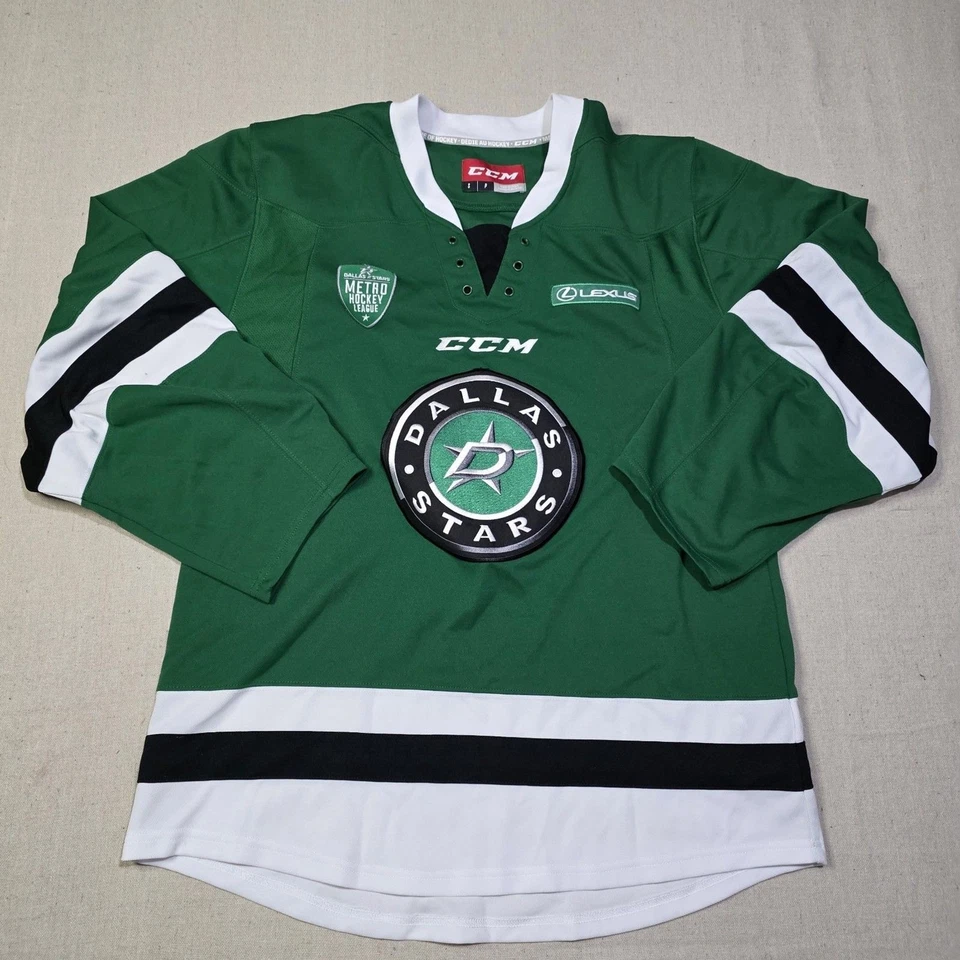 CCM Dallas Stars Metro Hockey League Jersey  Green Size Small Read Description - Image 1 of 4