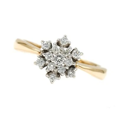 Ring CHRIST mit 13 Brillanten Diamanten 0,25 ct. in 14 Kt. 585 er Gold 52 Edel! - Bild 1 von 4