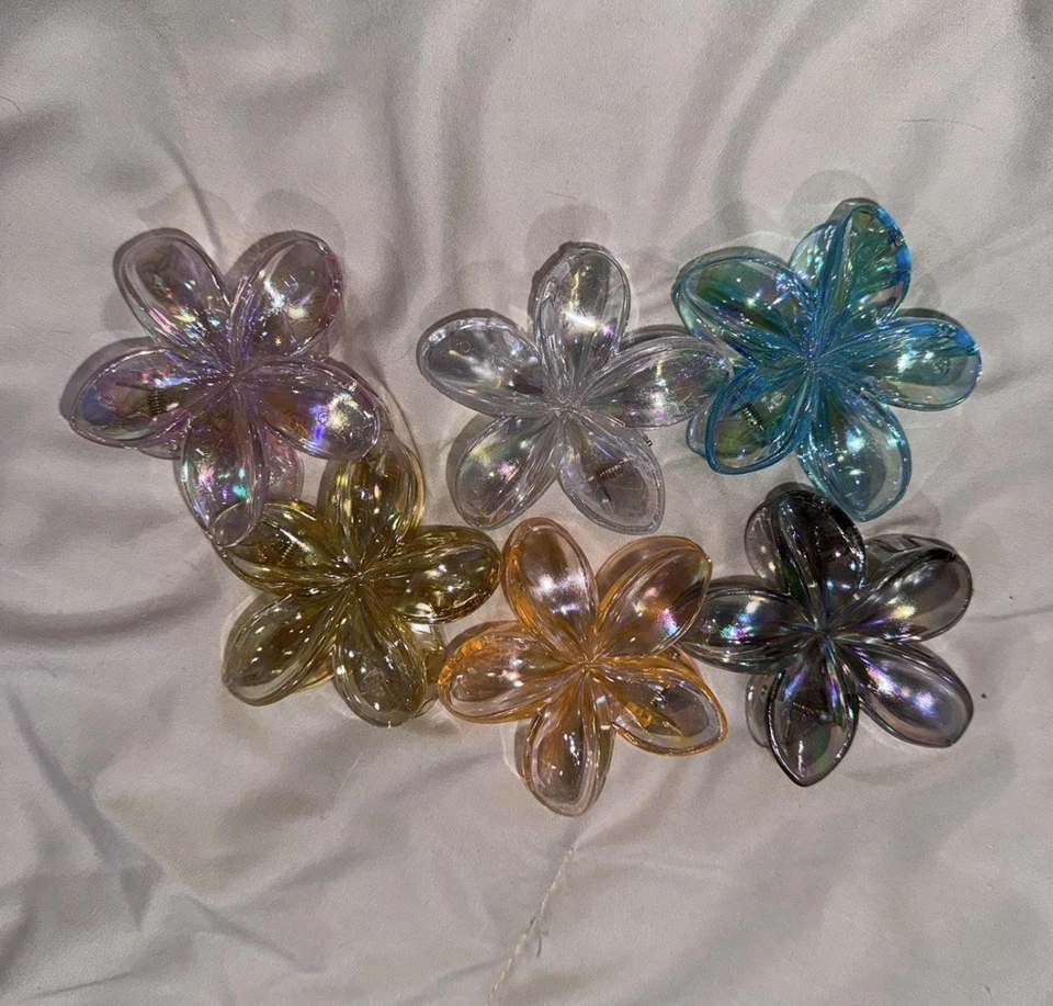 Hair Clips for Women, Plumeria Flower hair Claw - Image 1 of 1