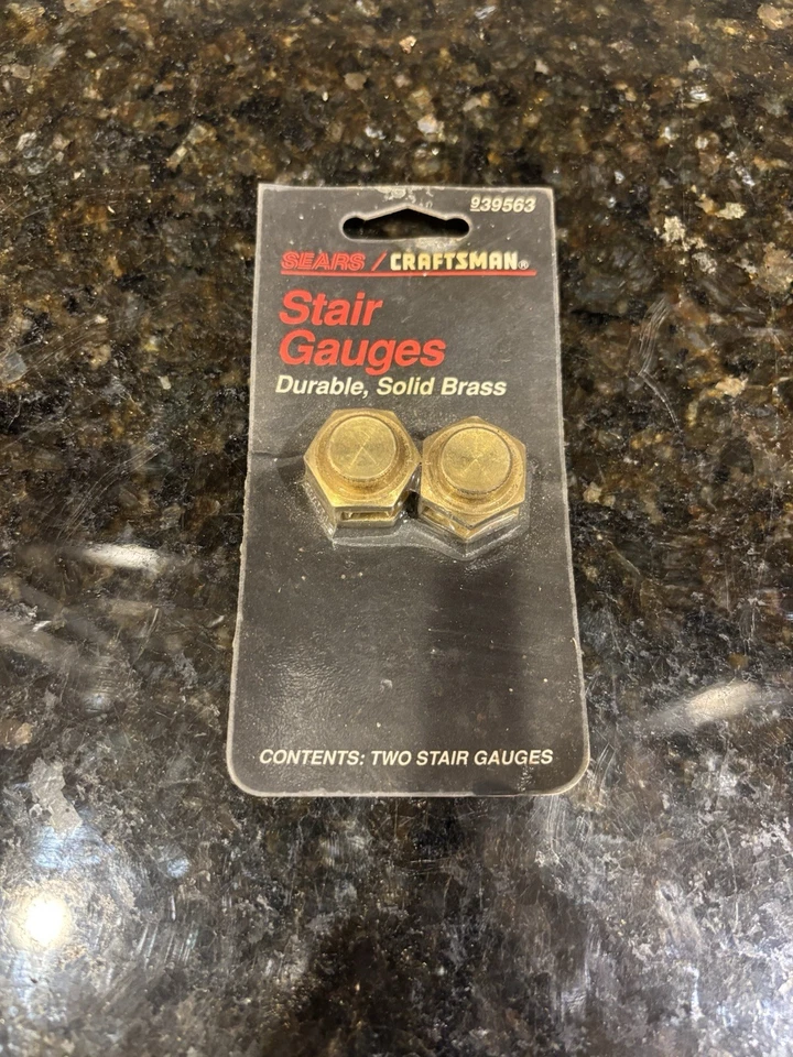 Sears Craftsman NOS Medidores de Escaleras Latón Sólido 9-39563 Marco Cuadrado Foto 1 de 2