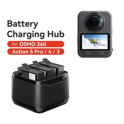 For DJI Osmo 360 Camera Battery Fast Charging Box Action 5 Pro Charger Accessory - Image 1 of 4