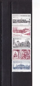 LI04 Sweden 1975 Building-conservancy Year block of five - Picture 1 of 1