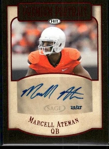 2018 SAGE HIT #PPA-11 Marcell Ateman Premium Portrait Autographs Red #/25 - Picture 1 of 2