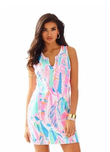 Lilly Pulitzer Estrada Out to Sea Flat French Terry Shift Dress Women S Resort - Picture 1 of 9