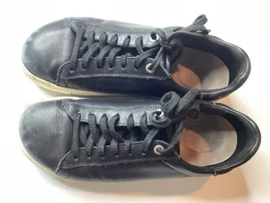 Birkenstock Bend Low Top Leather Sneakers 39 Shoes  Black Lace Up - Picture 1 of 14