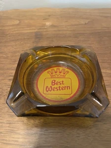 Vintage Marketing Glass Ashtray MCM Best Western - Picture 1 of 4