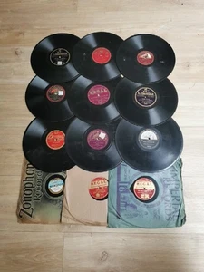 Job Lot / Bundle Of 12 X Old 10" Gramophone Records 78 Rpm Shellac - Picture 1 of 13