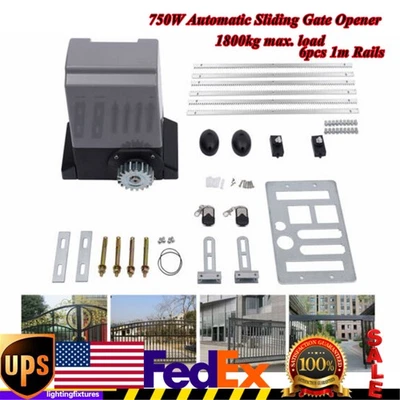 CO-Z 1800kg Automatic Sliding Gate Opener Door Electric Door Operator Motor+Rack - Image 1 of 4